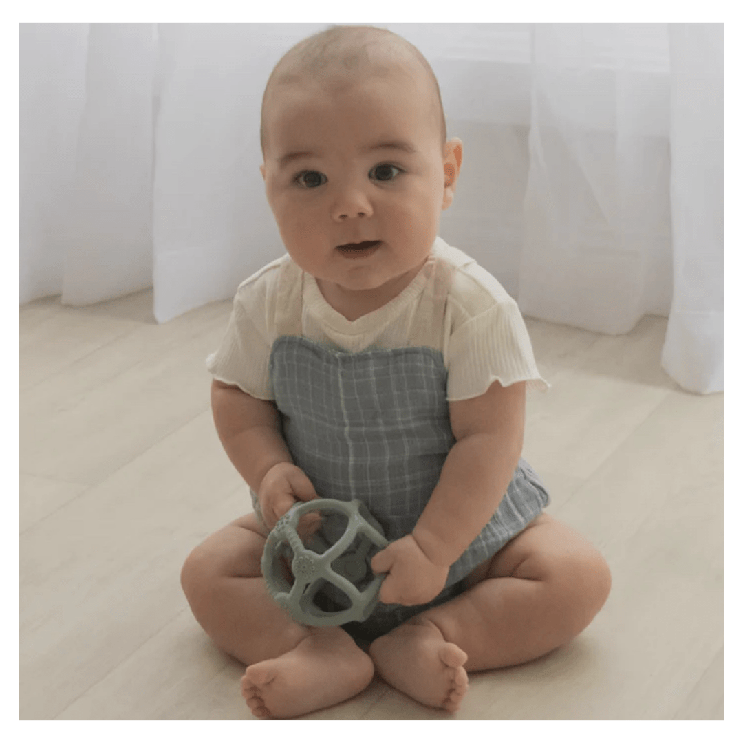 Playground 3 Months Plus Silicone Teething Ball - Sage