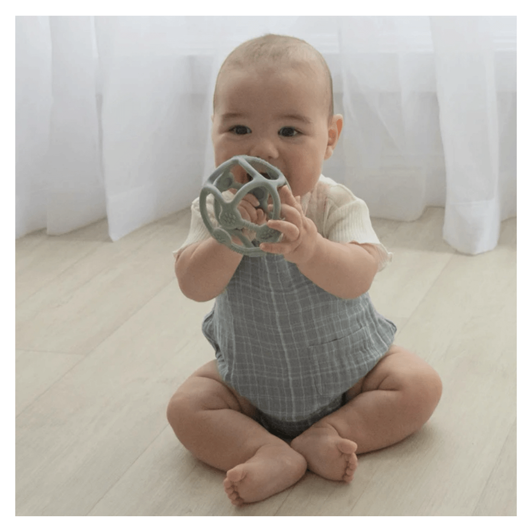 Playground 3 Months Plus Silicone Teething Ball - Sage