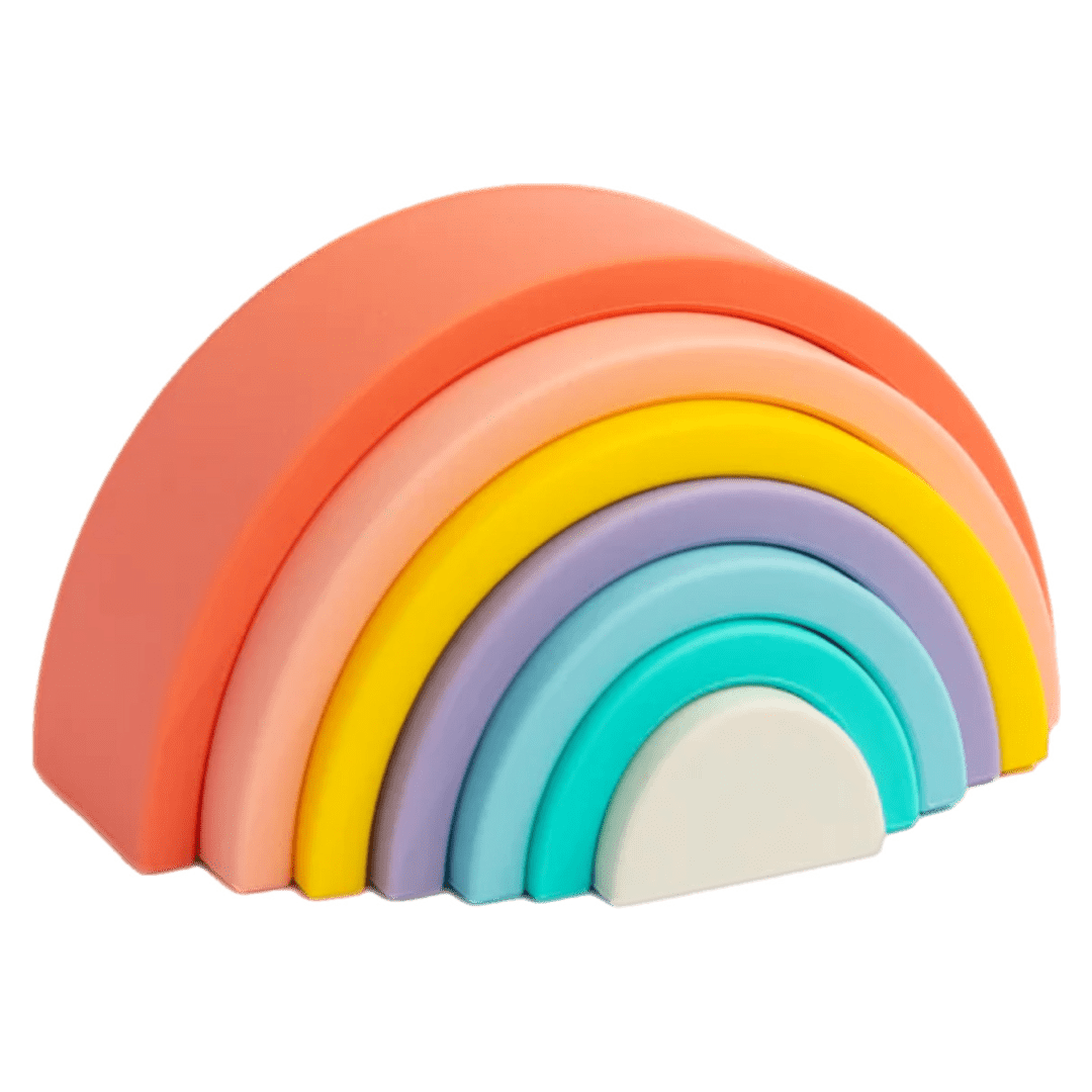 Playground 6 Months Plus Silicone Rainbow Puzzle - Sorbet