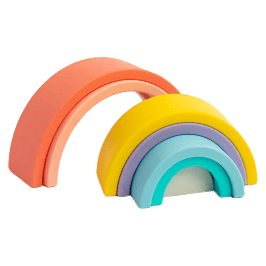 Playground 6 Months Plus Silicone Rainbow Puzzle - Sorbet