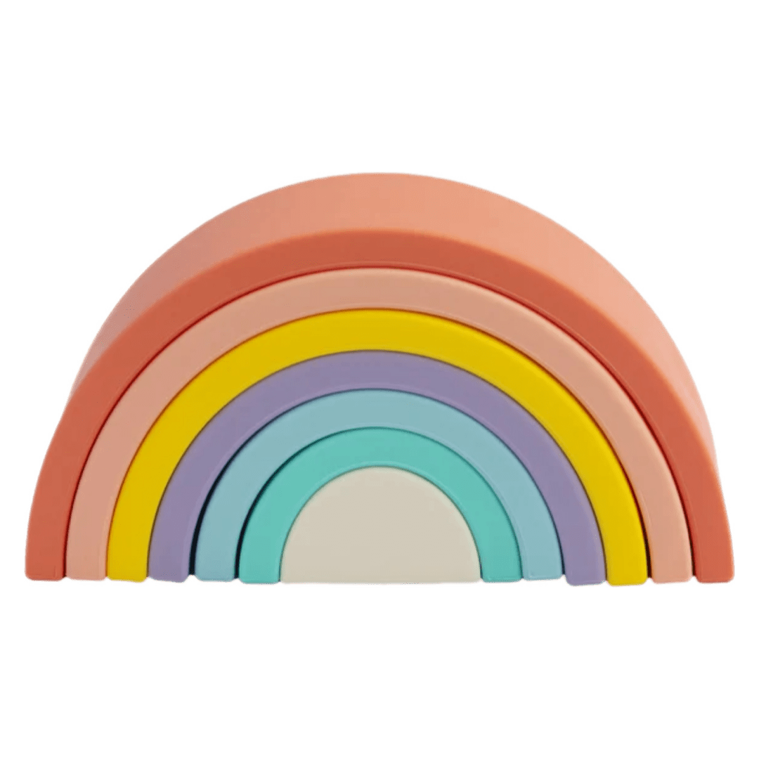 Playground 6 Months Plus Silicone Rainbow Puzzle - Sorbet