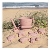 Playground 6 Mths Plus Silicone 8Pc Bucket & Spade Set - Rose