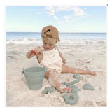 Playground 6 Mths Plus Silicone 8Pc Bucket & Spade Set - Sage