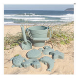 Playground 6 Mths Plus Silicone 8Pc Bucket & Spade Set - Sage