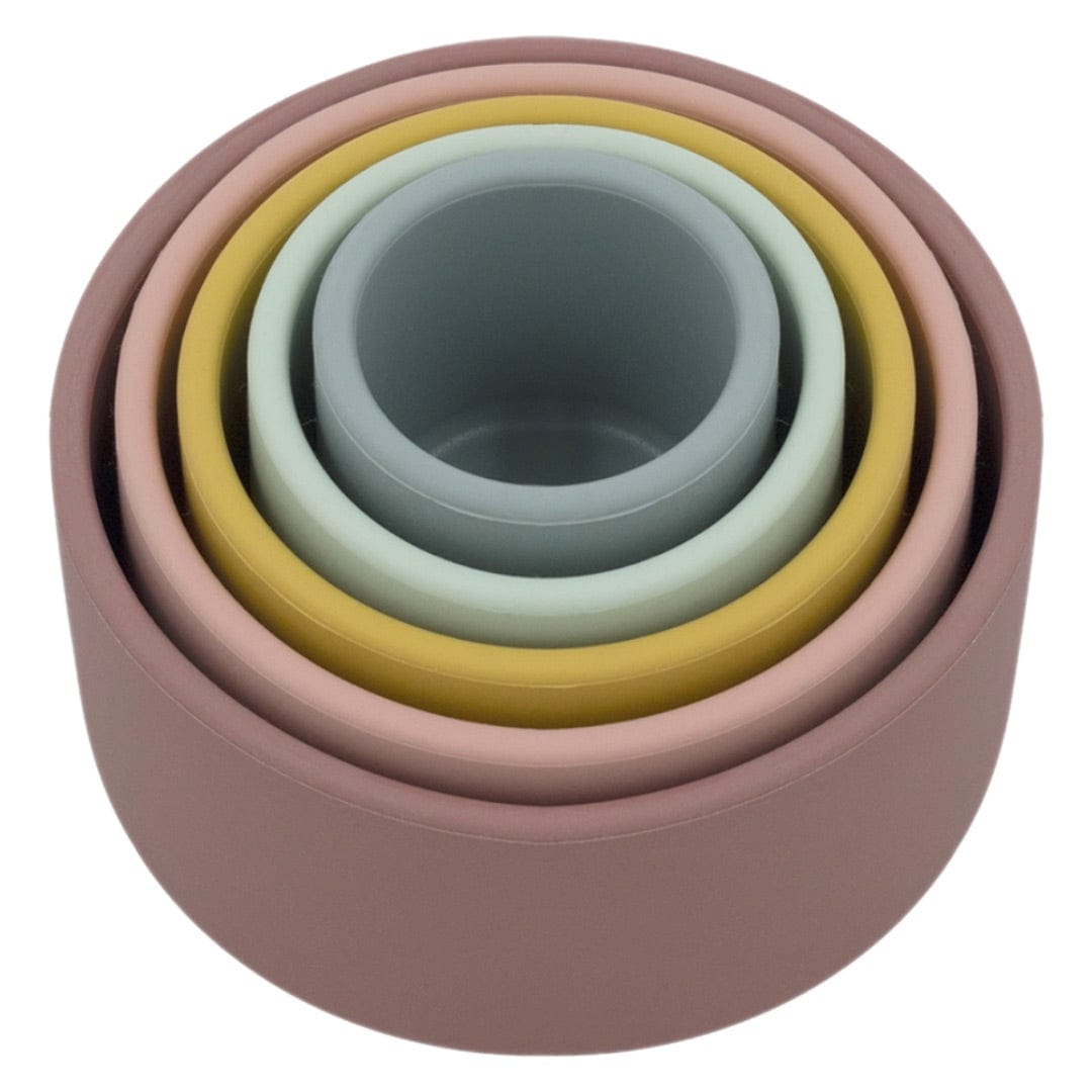 Playground 6 Mths Plus Silicone Nesting Blocks - Multi