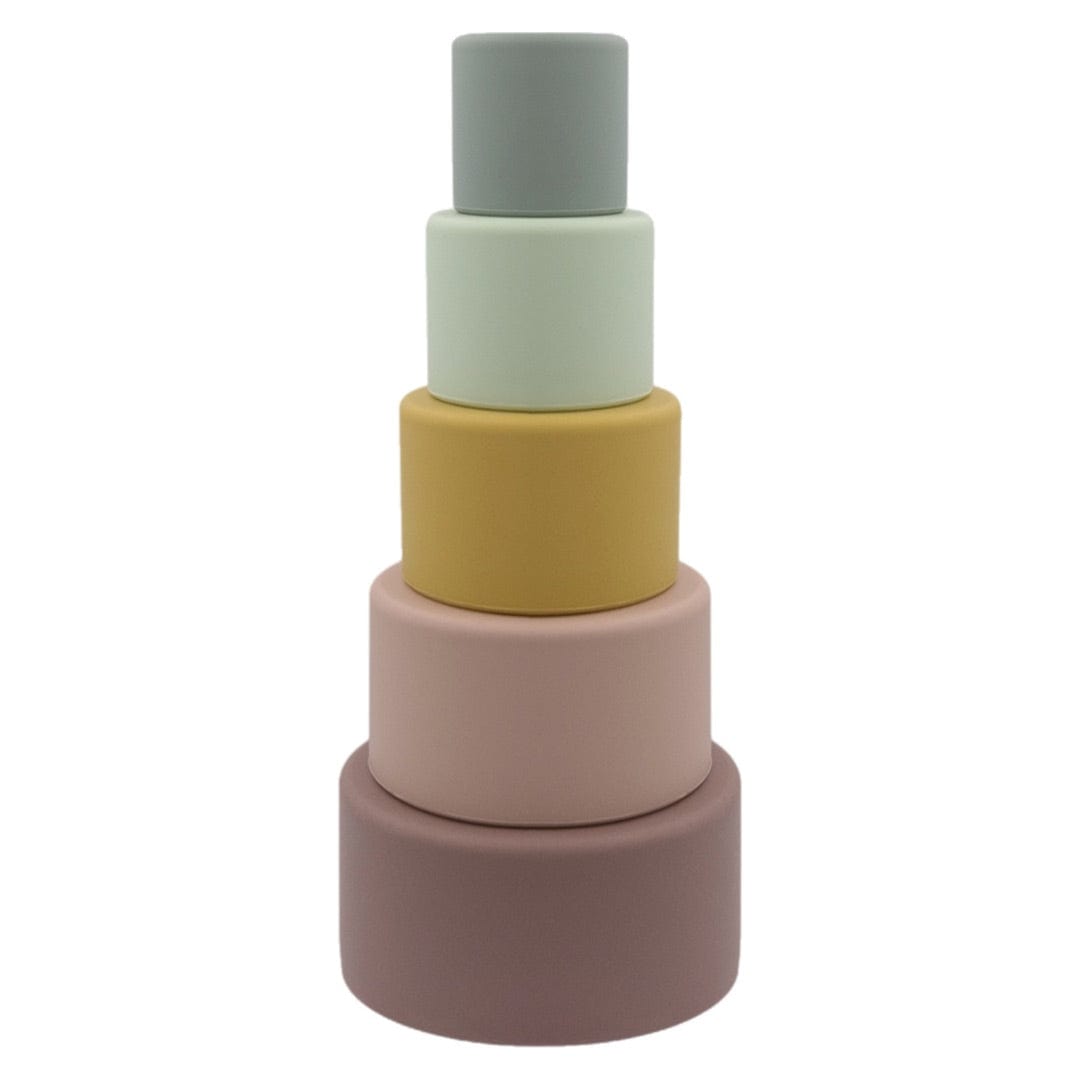 Playground 6 Mths Plus Silicone Nesting Blocks - Multi