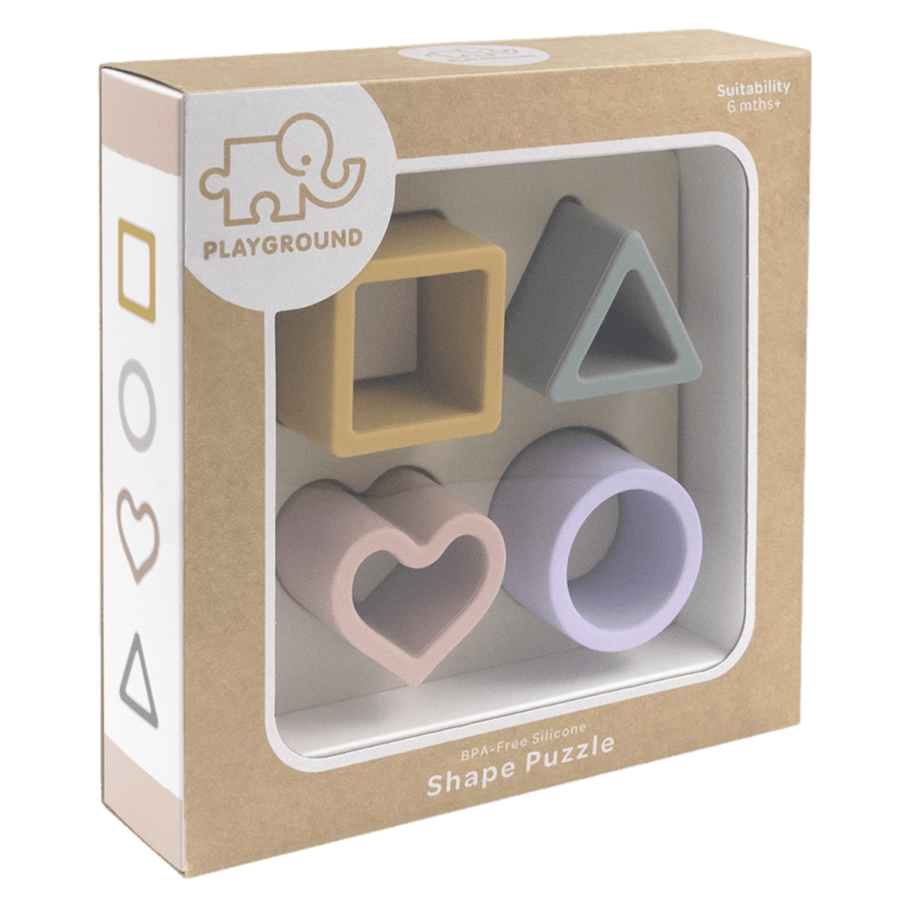 Playground 6 Mths Plus Silicone Shape Puzzle - Rose