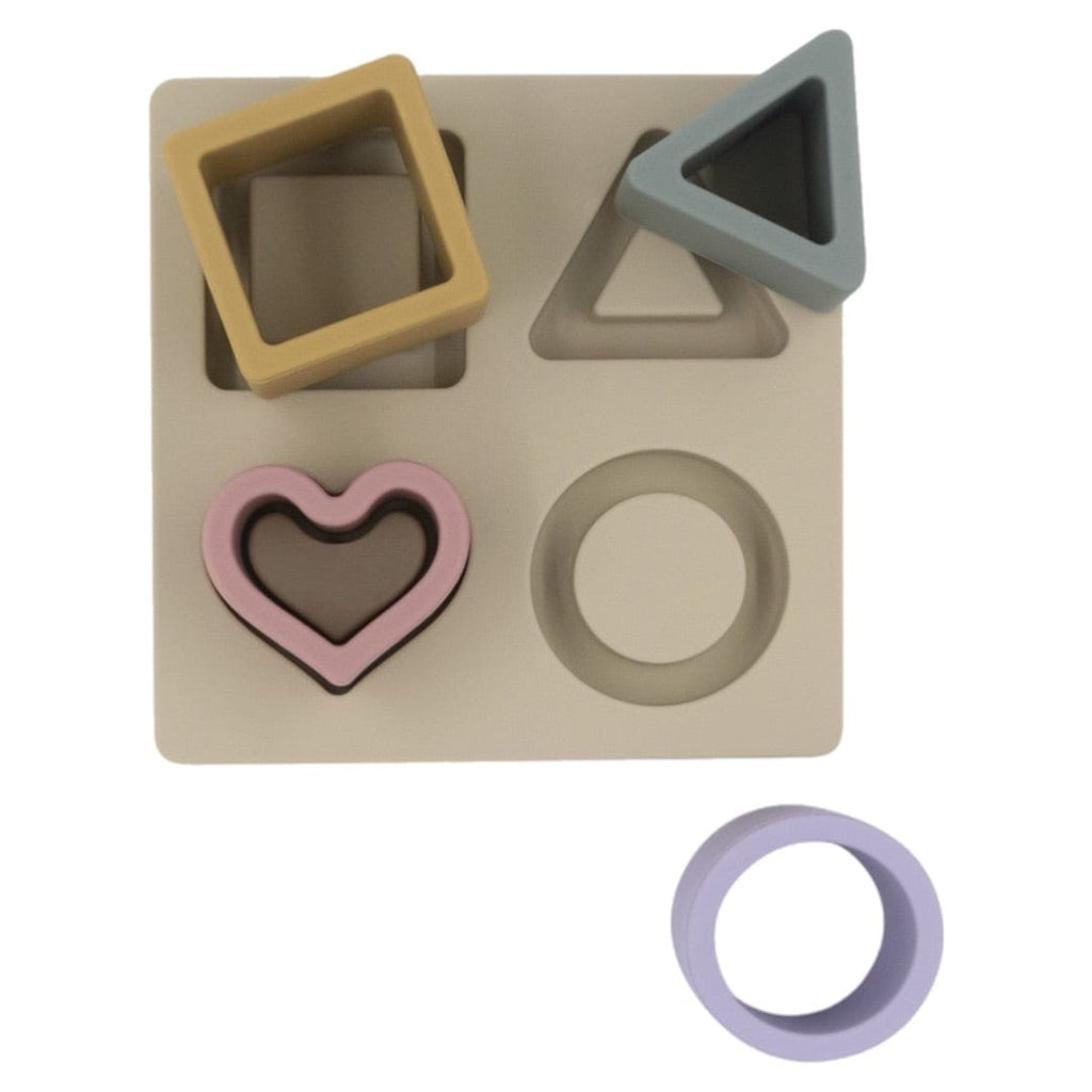 Playground 6 Mths Plus Silicone Shape Puzzle - Rose