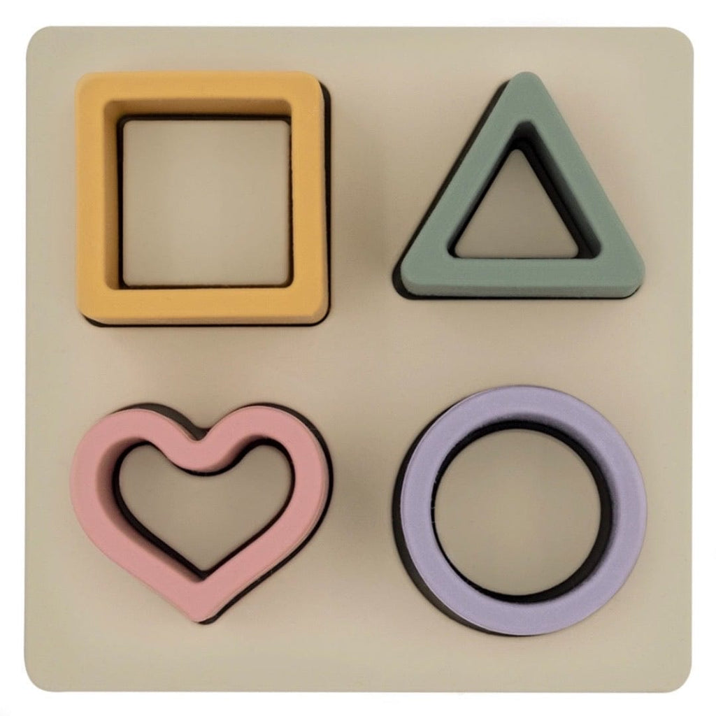 Playground 6 Mths Plus Silicone Shape Puzzle - Rose