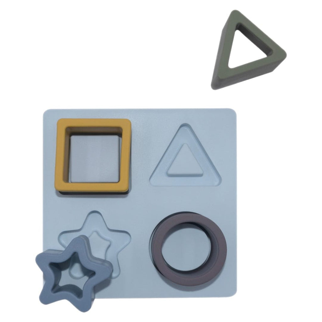 Playground 6 Mths Plus Silicone Shape Puzzle - Steel Blue