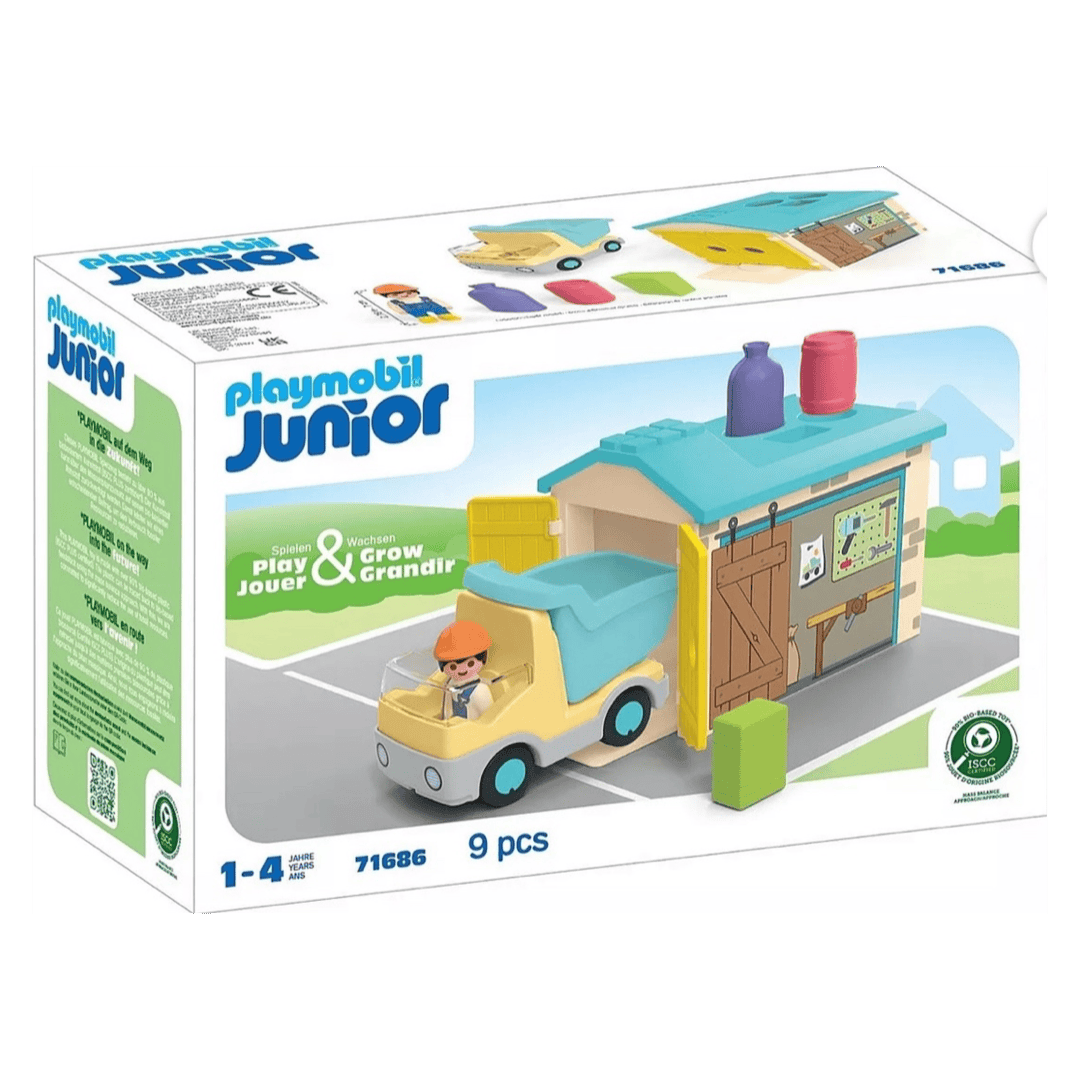 Playmobil 18 Months Plus Junior - Construction Truck with Garage
