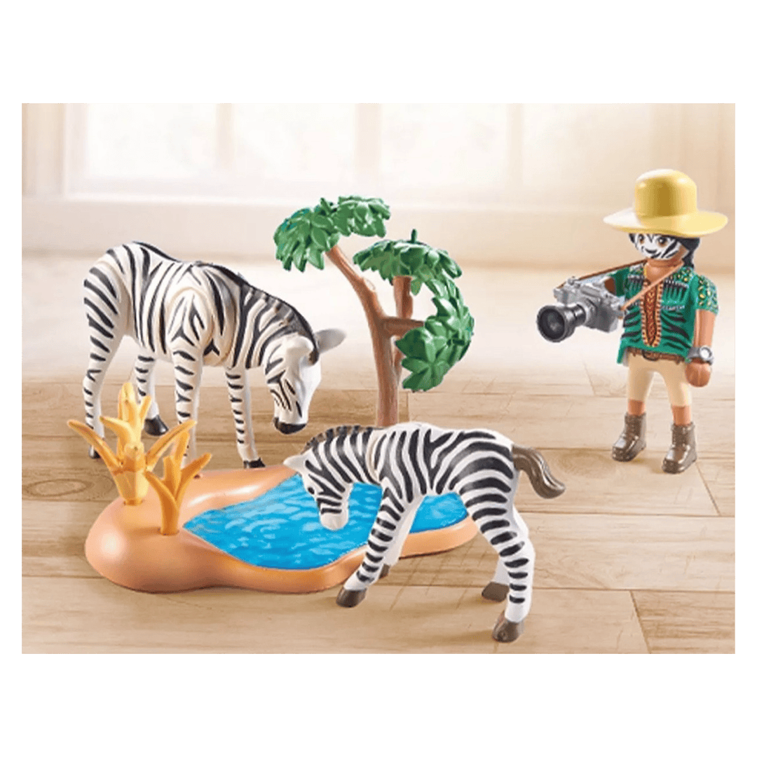 Playmobil 3 Plus Wiltopia - Photographer with Zebras
