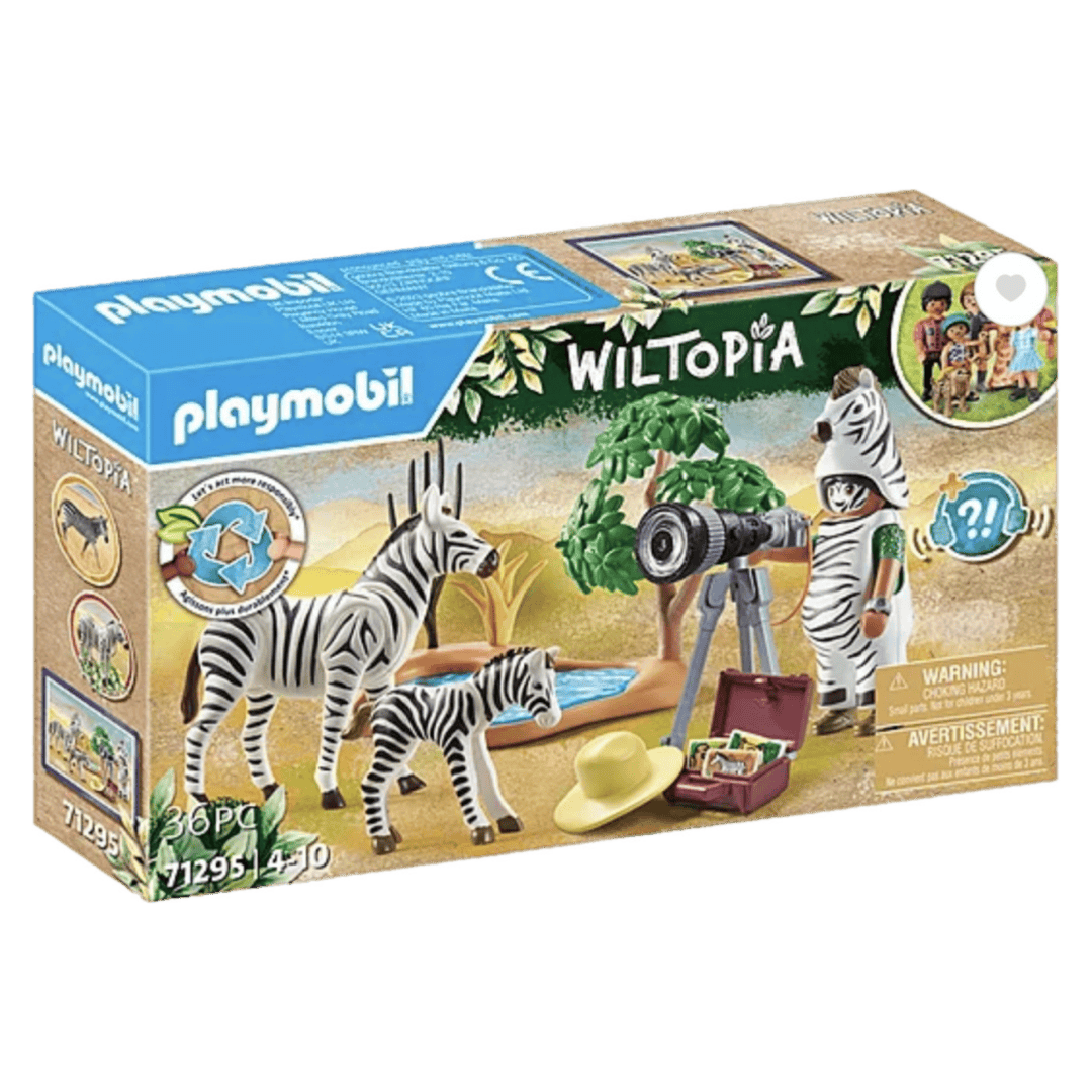 Playmobil 3 Plus Wiltopia - Photographer with Zebras