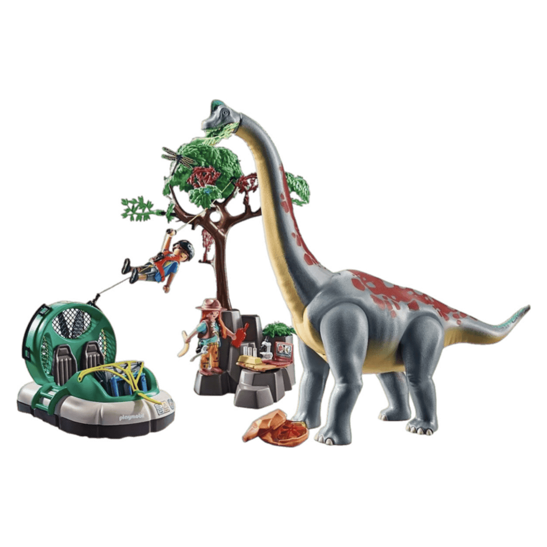 Playmobil 4 Plus Dinos - Brachiosaurus with Hovercraft