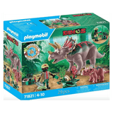 Playmobil 4 Plus Dinos - Triceratops Family
