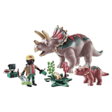 Playmobil 4 Plus Dinos - Triceratops Family