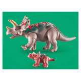 Playmobil 4 Plus Dinos - Triceratops Family