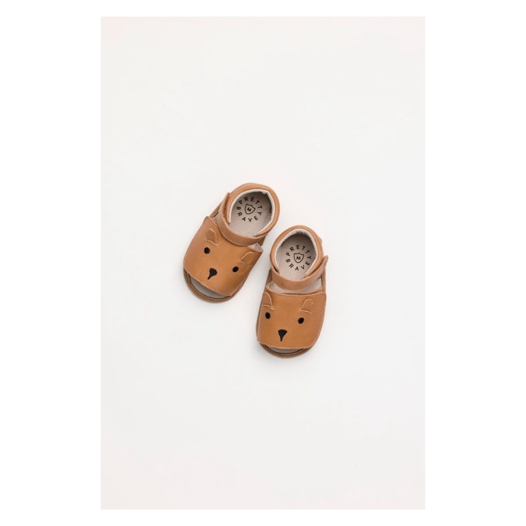 Pretty Brave Medium to XLarge Teddy Sandal - Tan