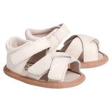 Pretty Brave Size Medium to XLarge Criss-Cross Sandal - Stone