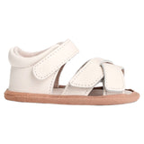 Pretty Brave Size Medium to XLarge Criss-Cross Sandal - Stone