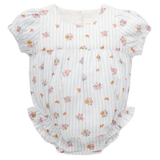 Pure Baby 0-3 Months to 1 Year 0-3M Linen Blend Bodysuit - Butterfly Stripe