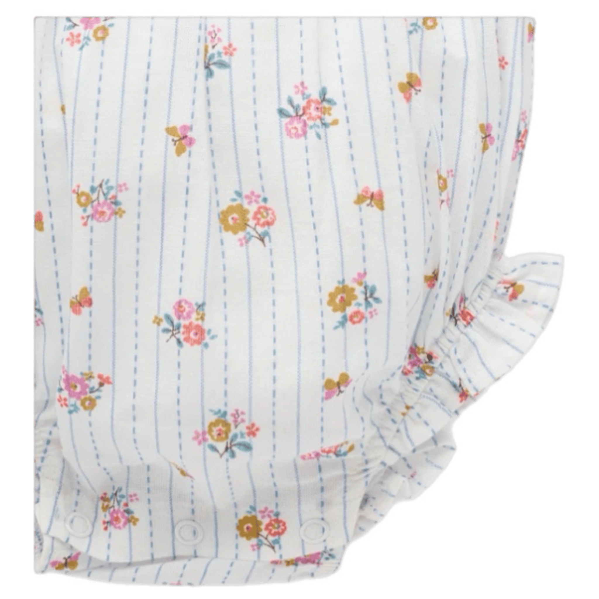 Pure Baby 0-3 Months to 1 Year Linen Blend Bodysuit - Butterfly Stripe