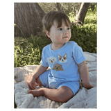 Pure Baby 0-3 Months to 1 Year Puppy Short Growsuit - Sky