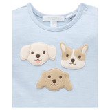 Pure Baby 0-3 Months to 1 Year Puppy Short Growsuit - Sky