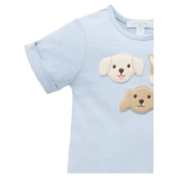 Pure Baby 0-3 Months to 1 Year Puppy Short Growsuit - Sky