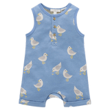 Pure Baby 0-3 Months to 2 Years 0-3M Jacquard Onsie - Seagull Jacquard