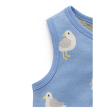 Pure Baby 0-3 Months to 2 Years Jacquard Onsie - Seagull Jacquard