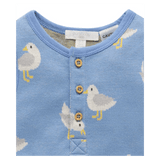 Pure Baby 0-3 Months to 2 Years Jacquard Onsie - Seagull Jacquard