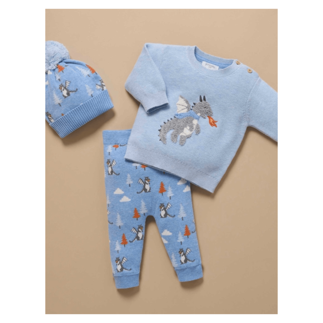 Pure Baby 0-3 Months to 2 Years Magical Forest Jumper - Dragon
