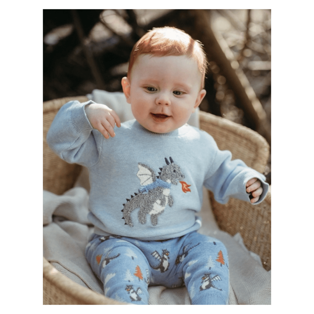 Pure Baby 0-3 Months to 2 Years Magical Forest Jumper - Dragon