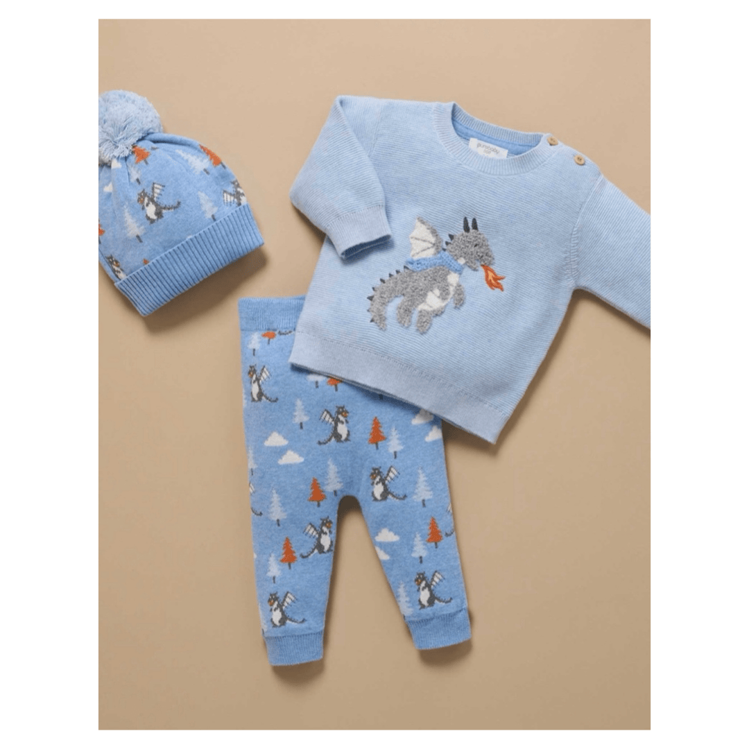 Pure Baby 0-3 Months to 2 Years Magical Forest Leggings - Forest Jacquard