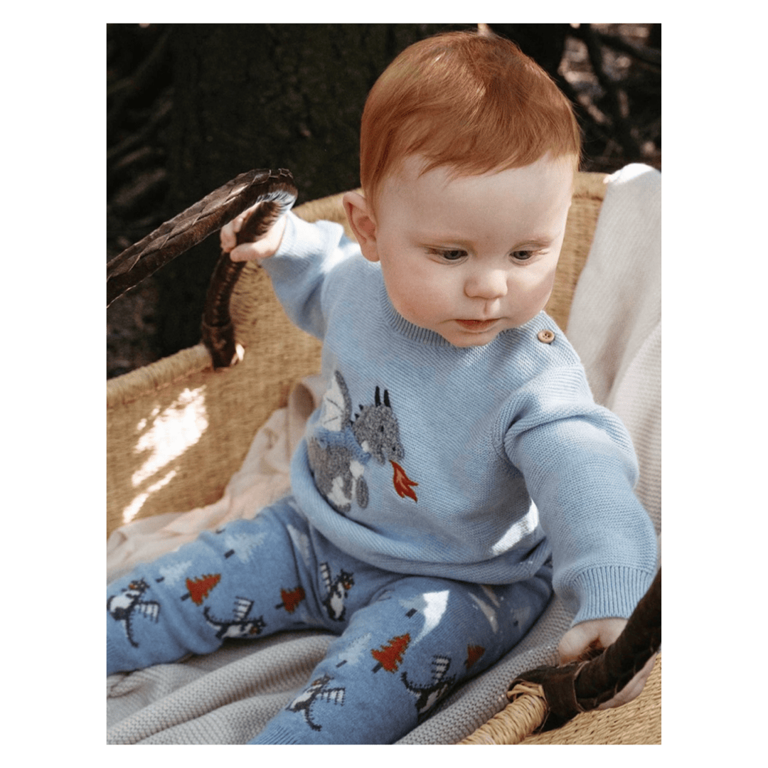Pure Baby 0-3 Months to 2 Years Magical Forest Leggings - Forest Jacquard