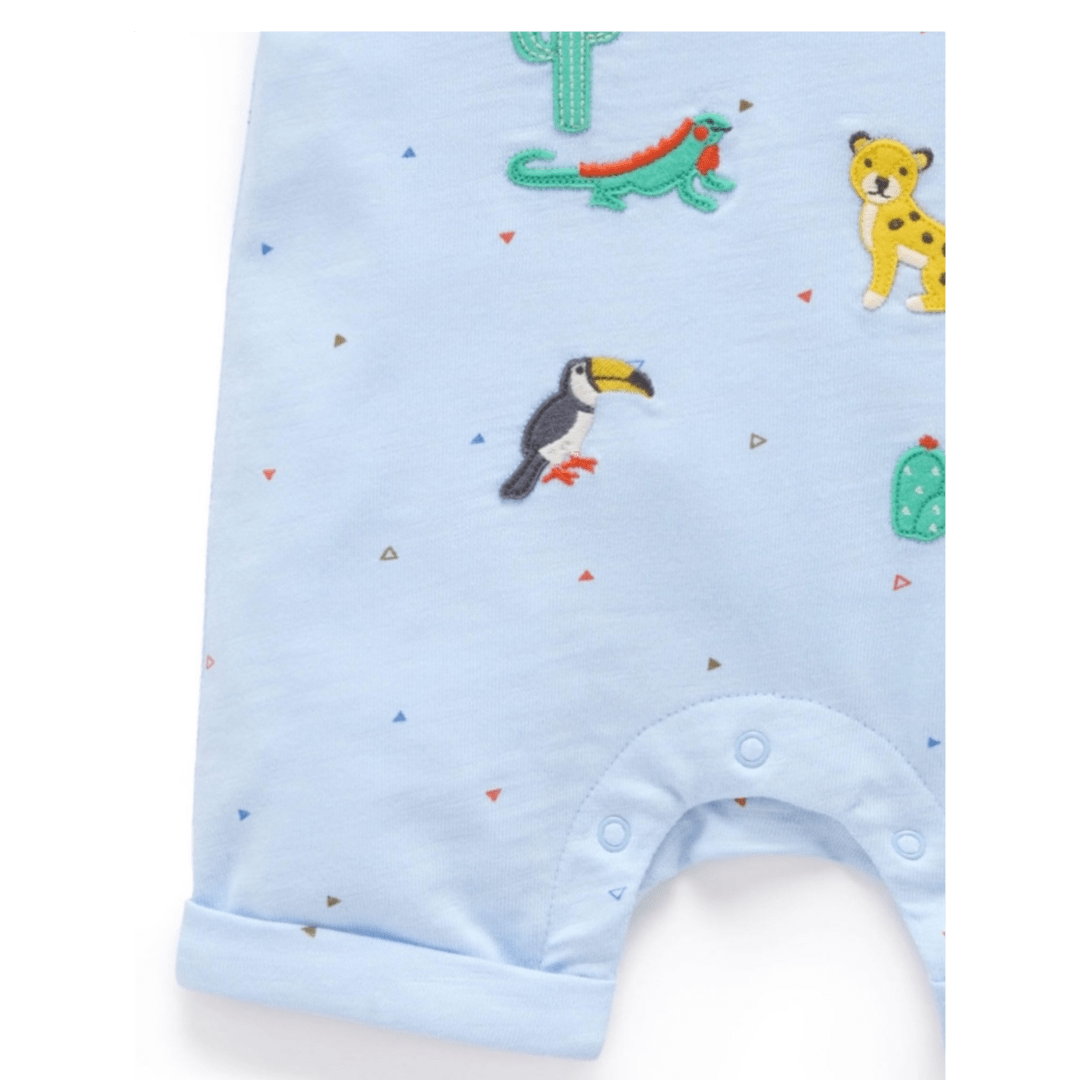 Pure Baby 0-3 Months to 2 Years Short Growsuit - Animal Fiesta
