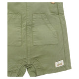 Pure Baby 0-3 Months to 3 Years Linen Blend Overall Set - Olive