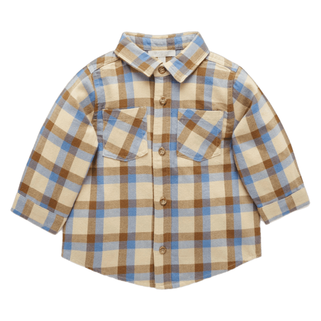 Pure Baby 0-3 Months to 5 Years 0-3M Check Shirt - Farm