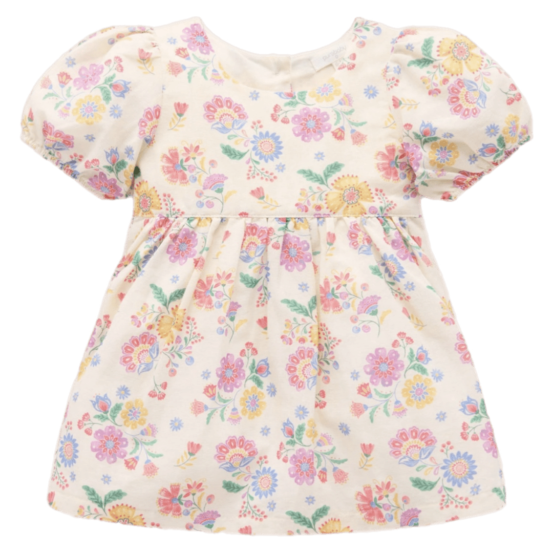 Pure Baby 0-3 Months to 5 Years 0-3M Floral Linen Blend Dress - Mexican Floral