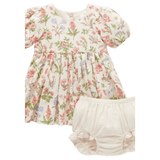 Pure Baby 0-3 Months to 5 Years 0-3M Linen Blend Dress - Dune Flowers