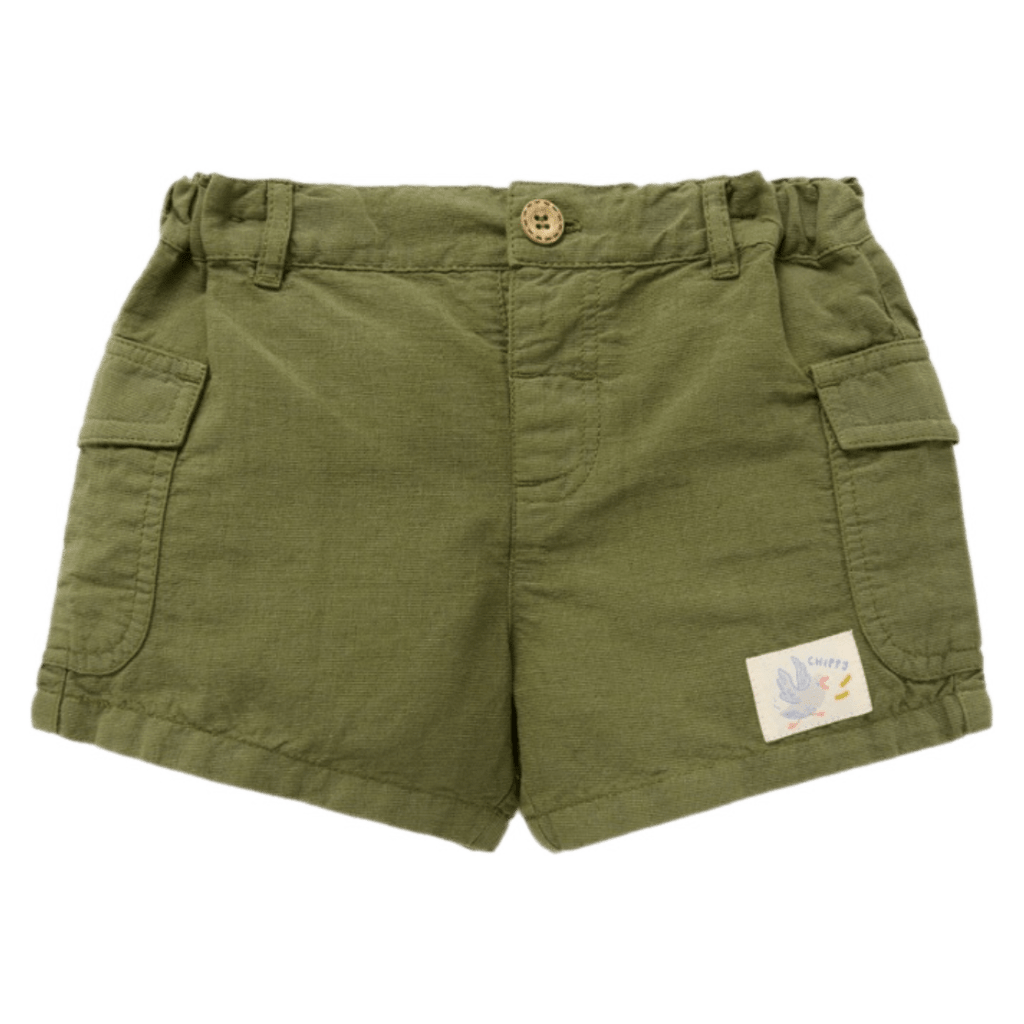 Pure Baby 0-3 Months to 5 Years 0-3M Linen Blend Shorts - Seaweed