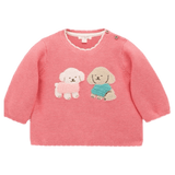 Pure Baby 0-3 Months to 5 Years 0-3M Puppy Jumper - Peach Melange