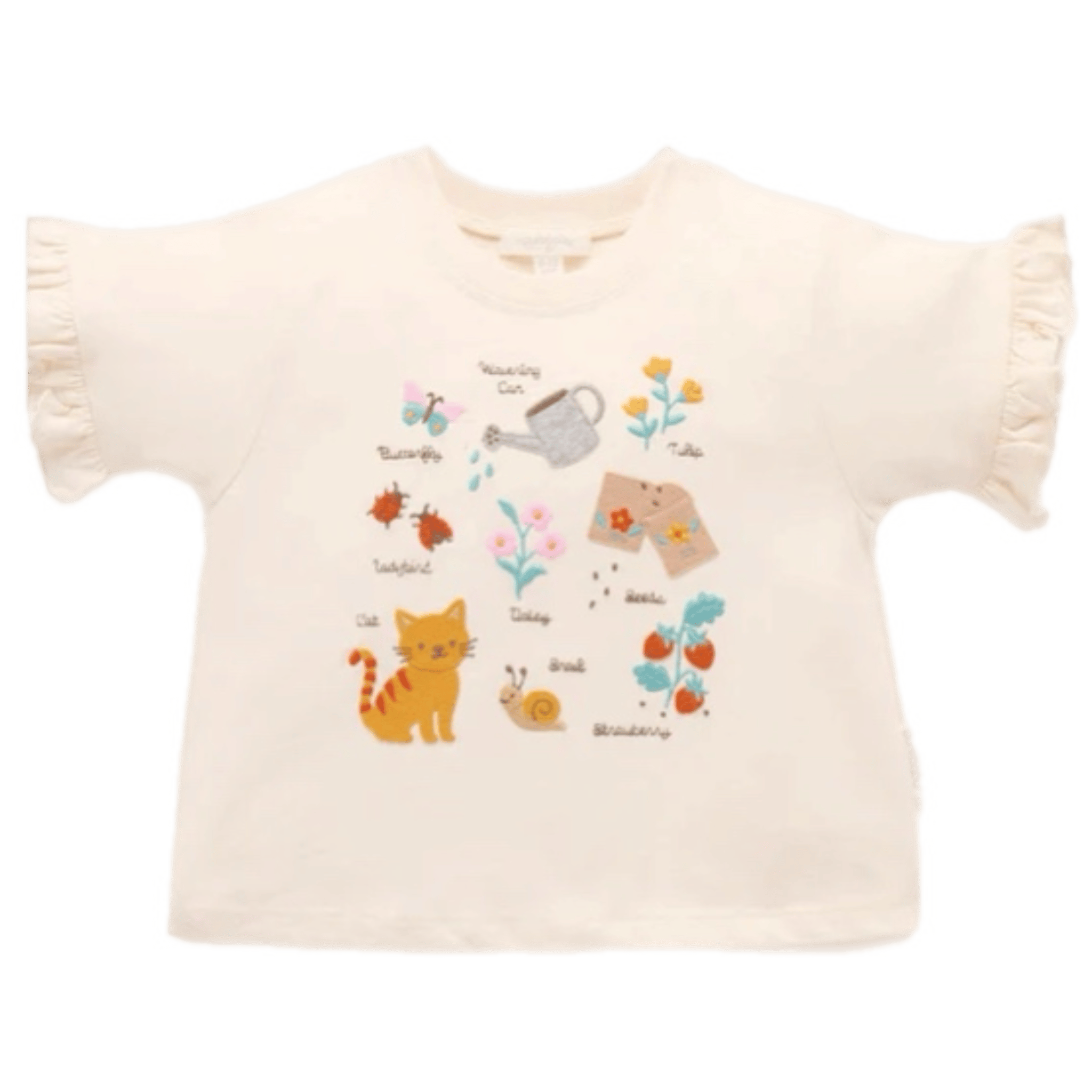 Pure Baby 0-3 Months to 5 Years 0-3M Ruffle Tee - Cloud