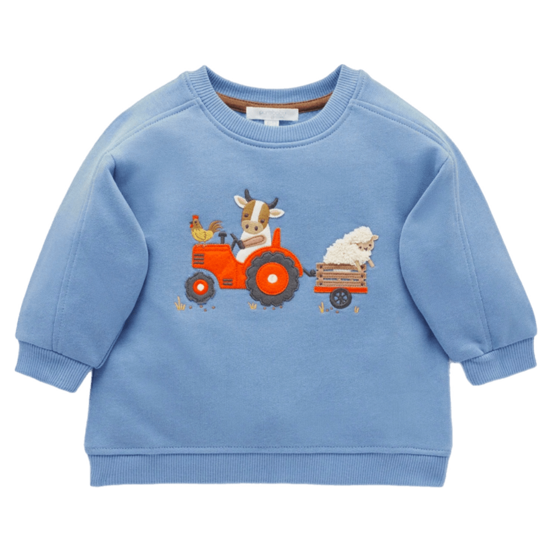 Pure Baby 0-3 Months to 5 Years 0-3M Tractor Windcheater - Bluestone