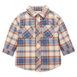 Pure Baby 0-3 Months to 5 Years Check Shirt - Canal Check