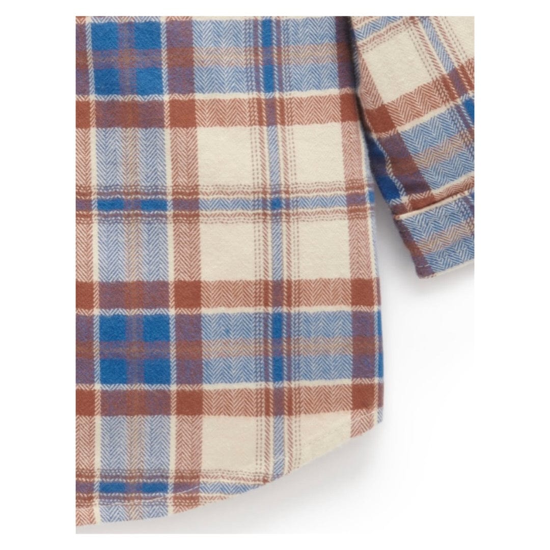 Pure Baby 0-3 Months to 5 Years Check Shirt - Canal Check