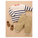 Pure Baby 0-3 Months to 5 Years Classic Striped Jumper - French Navy Stripe