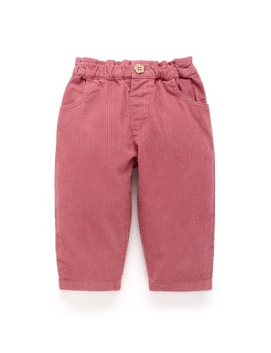 Pure Baby 0-3 Months to 5 Years Corduroy Pull On Pants - Toadstool