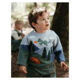 Pure Baby 0-3 Months to 5 Years Dragon Mountain Jumper - Dragon Jacquard